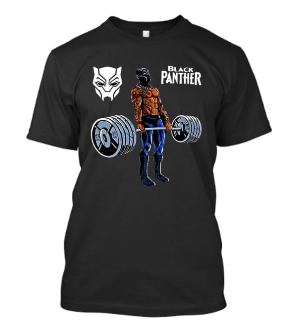 Black Panther Weightlifting Gym Workout Fitness Training T-Shirt