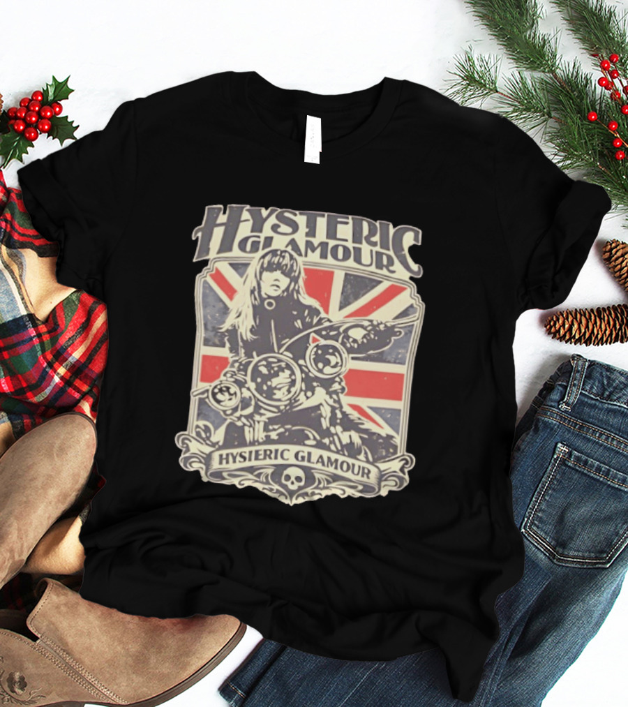 Hysteric Glamour Biker Girl Union Jack Rock Rider T-Shirt