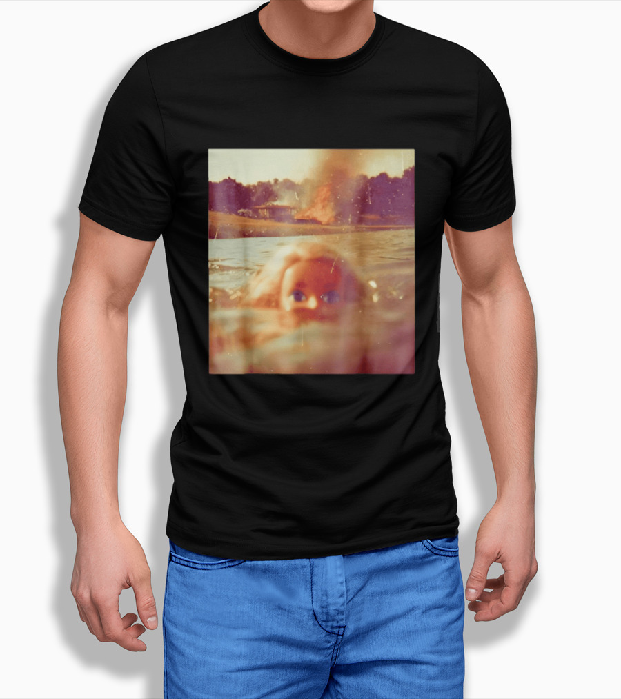 Doll Face Meme Swimming Surreal Humor T-Shirt