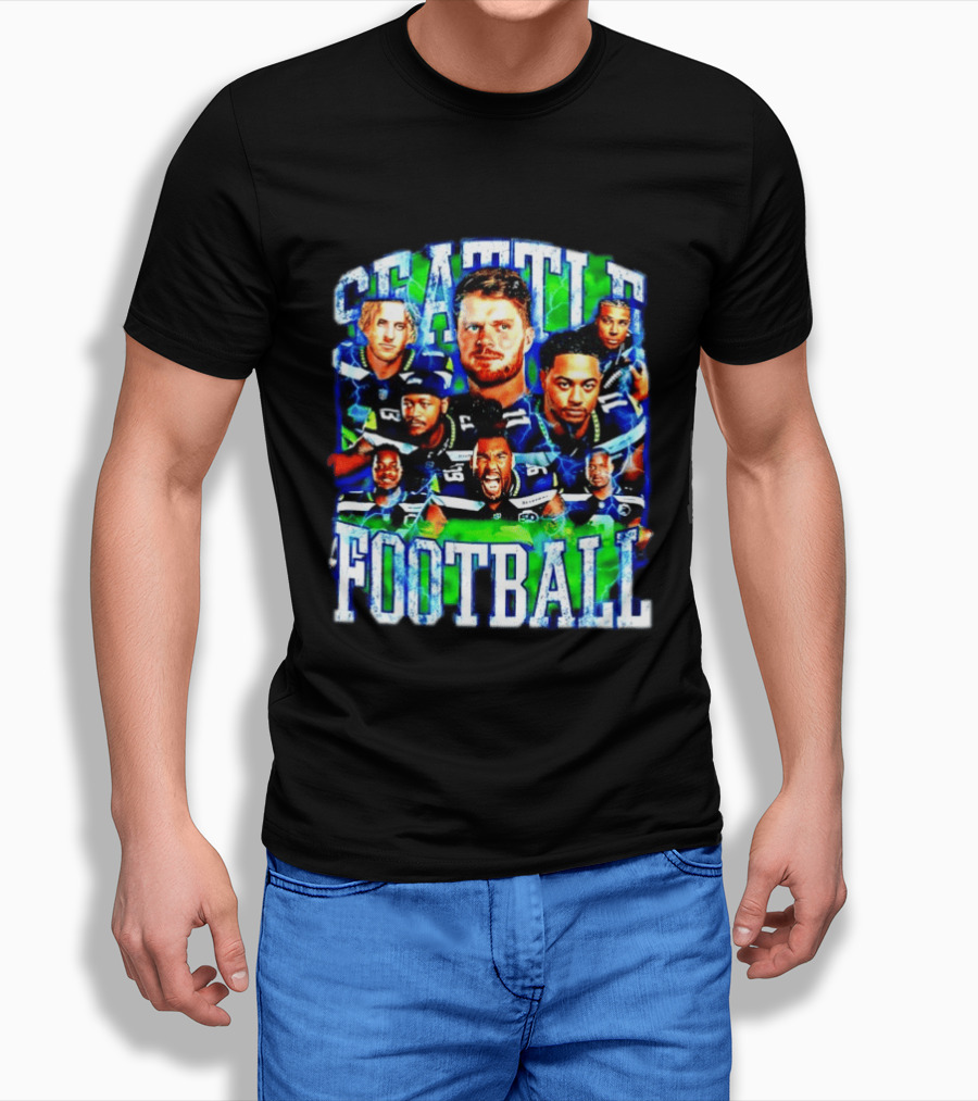 Seattle Football Players Team Spirit Celebration T-Shirt