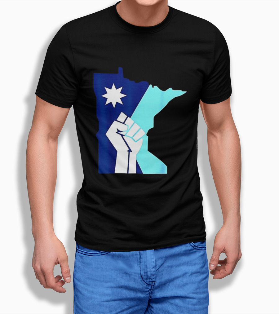 Protest Fists Resist Minnesota Map Star T-Shirt