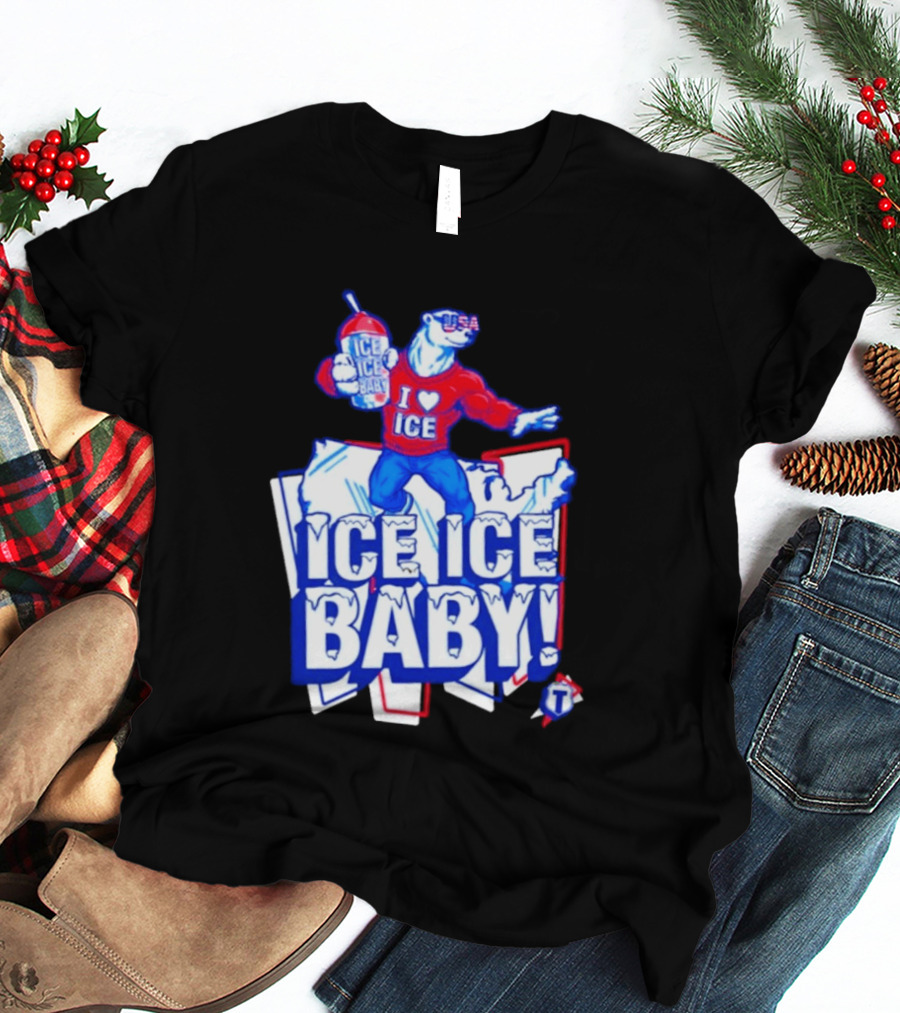 Tatum I Love Ice Ice Baby USA Polar Bear T-Shirt