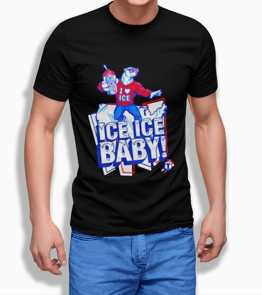 Tatum I Love Ice Ice Baby USA Polar Bear T-Shirt
