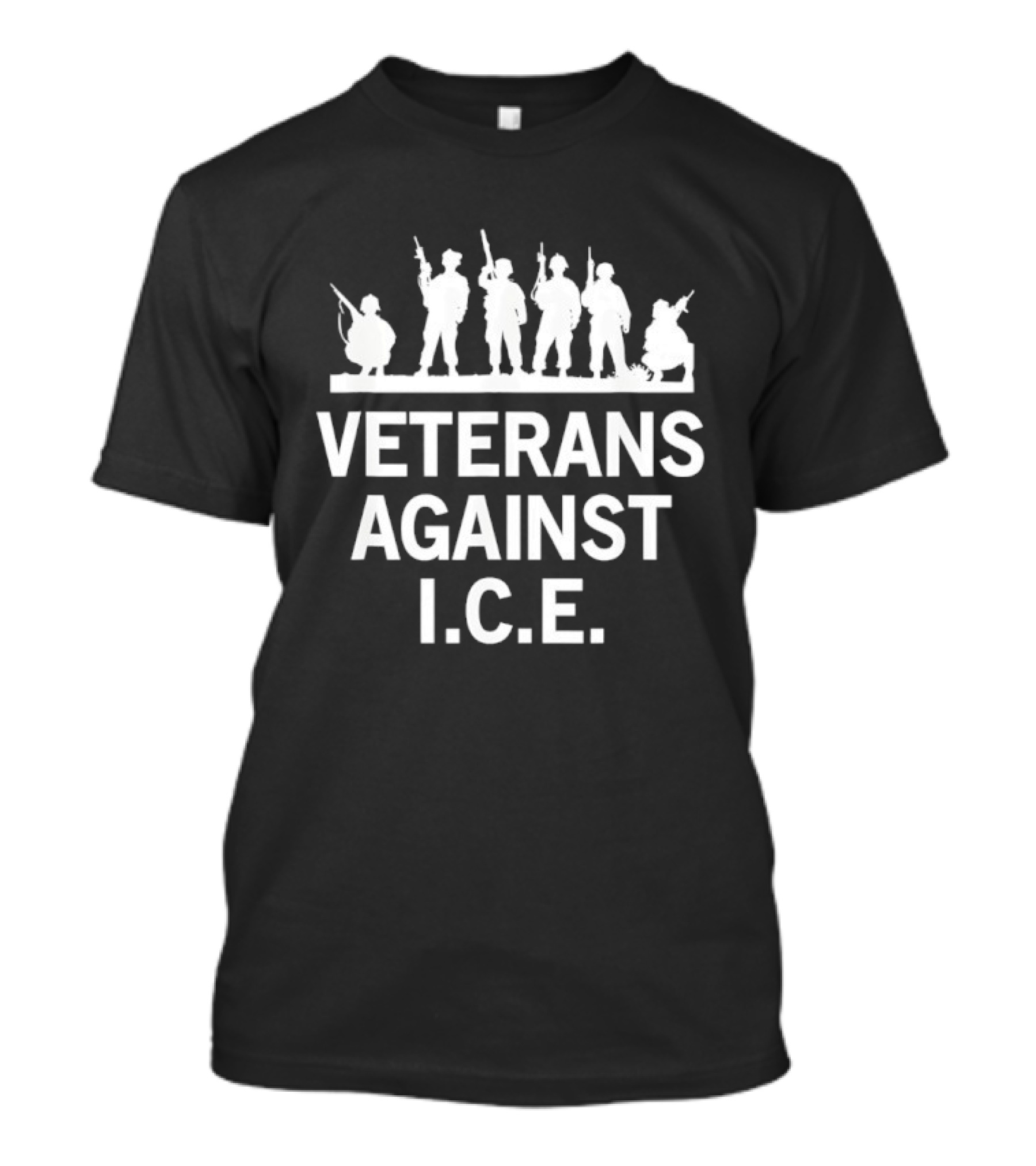Veterans Against I.C.E. Military Protest Stance T-Shirt
