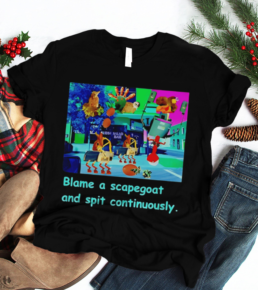 Blame A Scapegoat And Spit Continuously Surreal Animal Montage T-Shirt