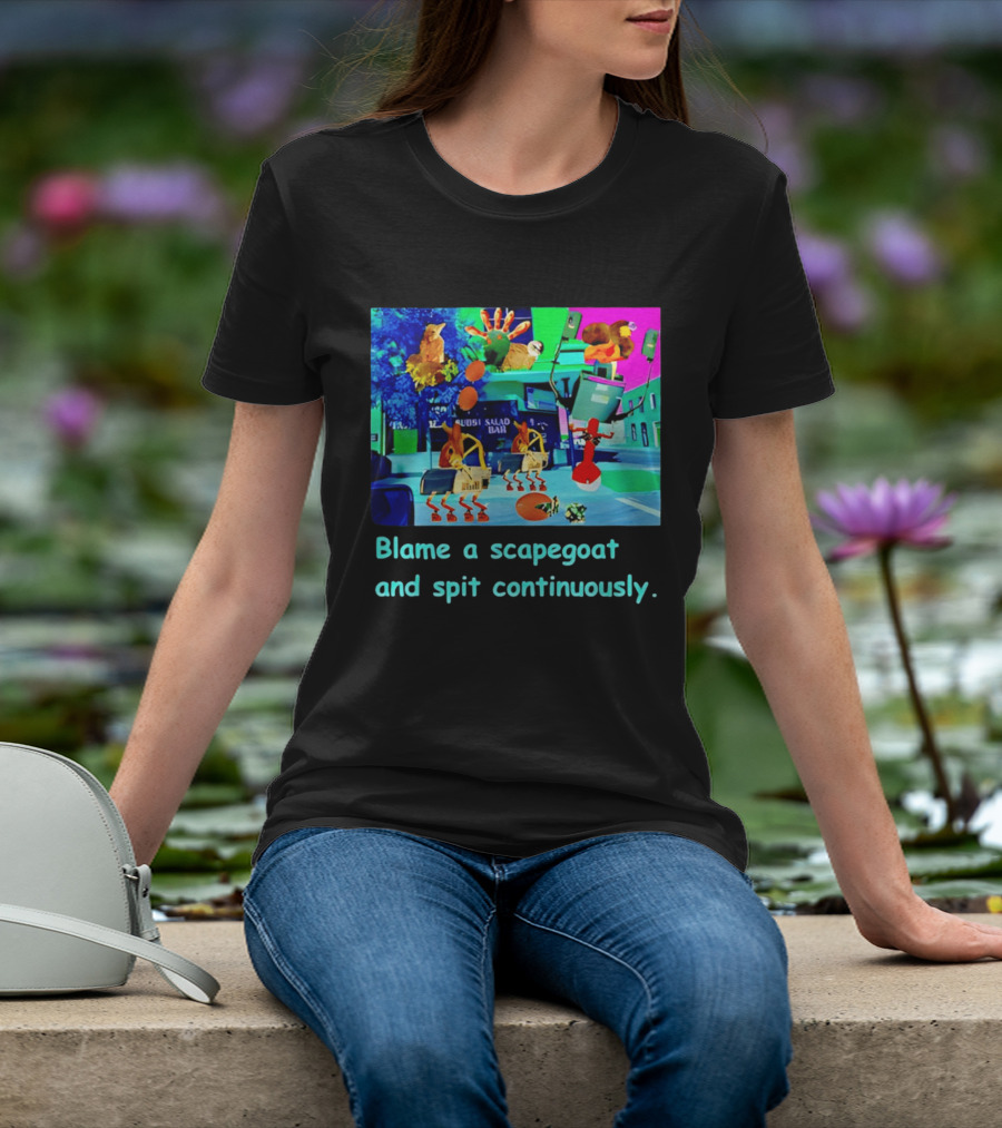 Blame A Scapegoat And Spit Continuously Surreal Animal Montage T-Shirt