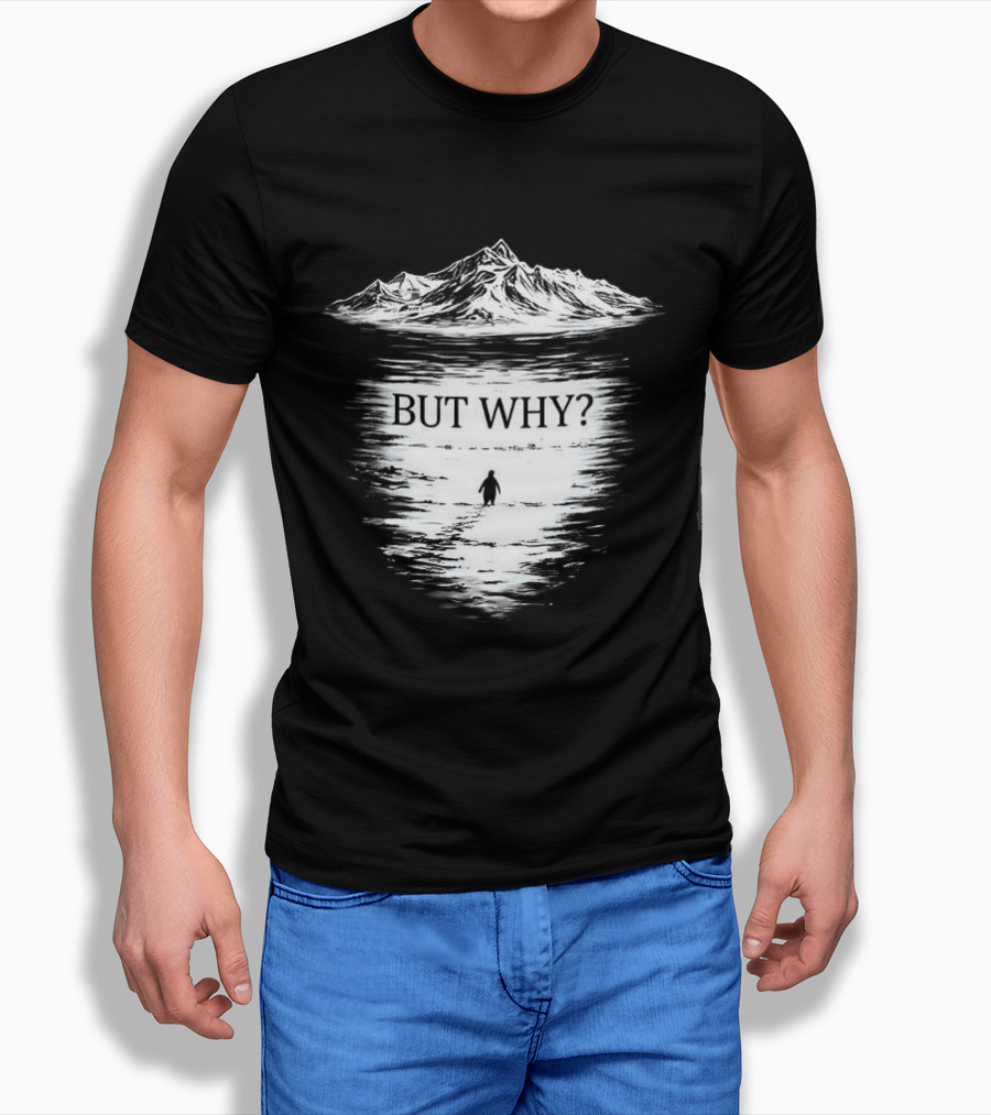 Penguins Headed Towards Mountains But Why Meme T-Shirt