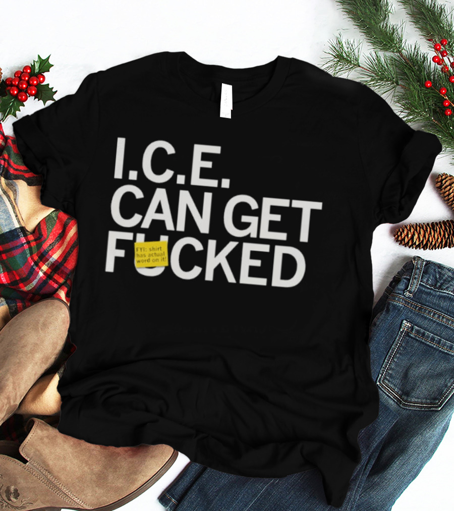 I.C.E. Can Get F Cked Yellow Censored Block T-Shirt