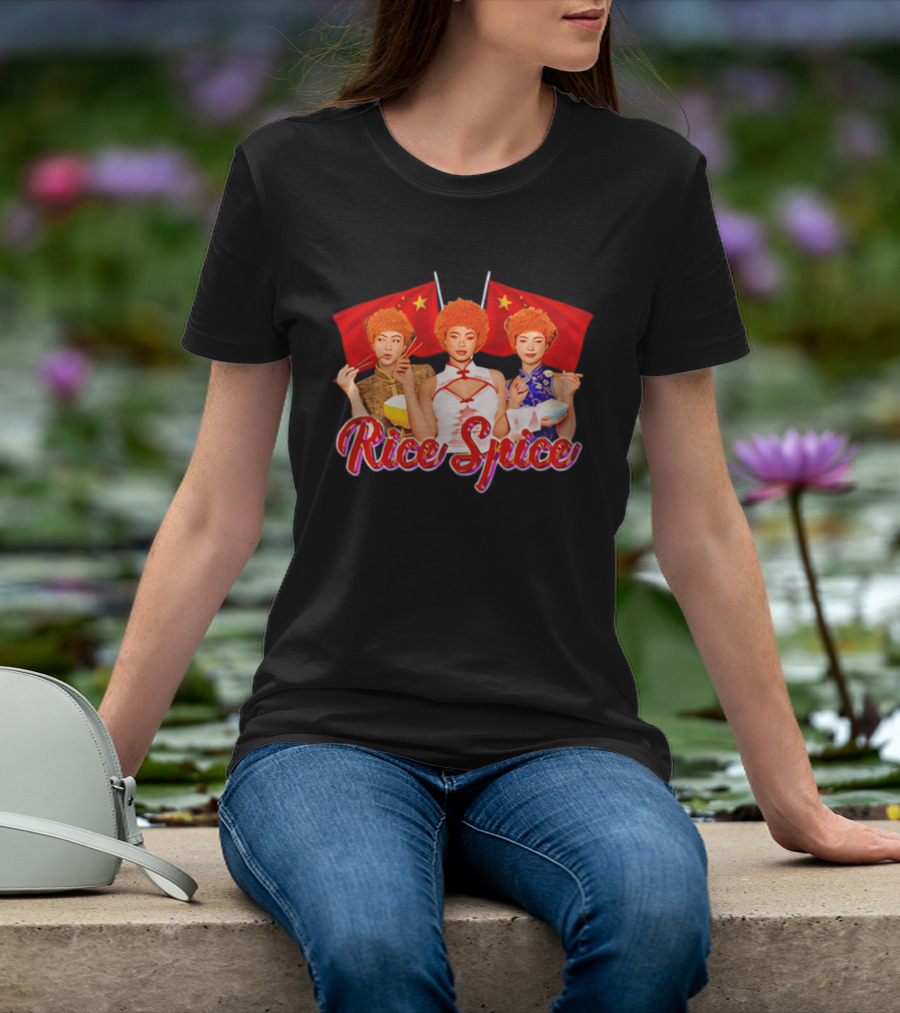 China Rice Spice Trio With Flags And Traditional Attire T-Shirt