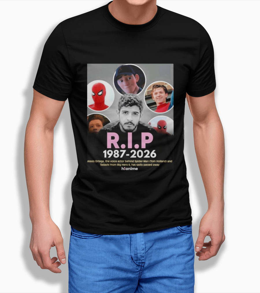 RIP Alexis Ortega 1987 2026 Voice Of Spider Man And Tadashi T-Shirt