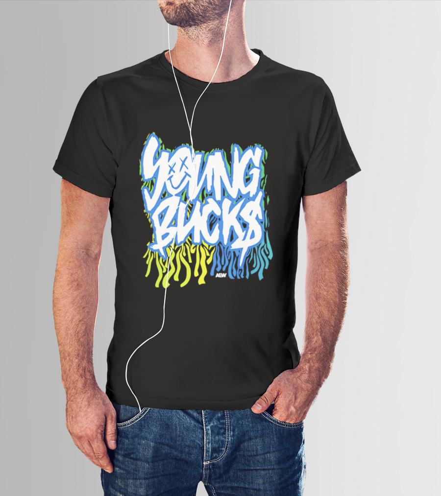 Young Bucks The Party's Back Neon Graffiti T-Shirt