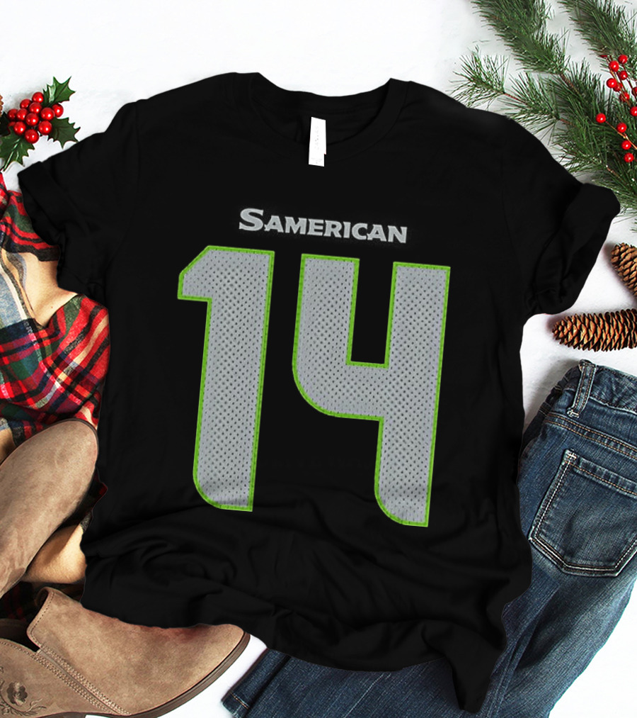 Seattle Seahawks Samerican 14 Jersey T-Shirt