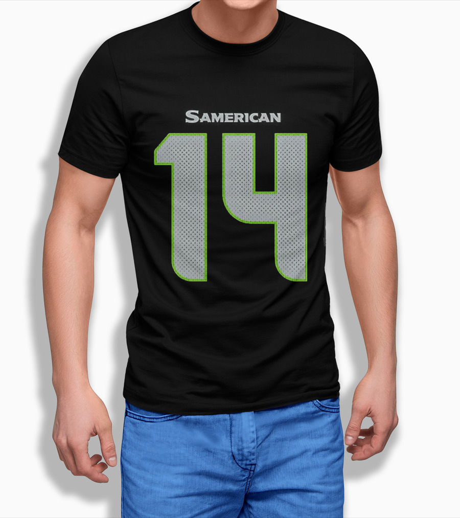 Seattle Seahawks Samerican 14 Jersey T-Shirt