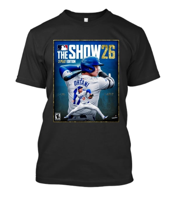 Shohei Ohtani Los Angeles Dodgers MLB The Show 26 3 Peat Edition Baseball 2026 Game T-Shirt