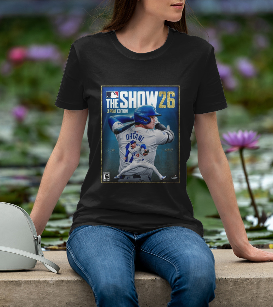 Shohei Ohtani Los Angeles Dodgers MLB The Show 26 3 Peat Edition Baseball 2026 Game T-Shirt