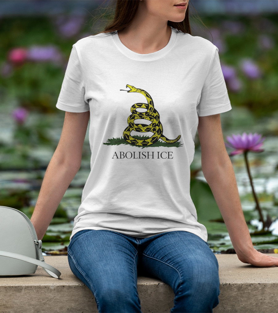 Abolish ICE Gadsden Flag Snake T-Shirt