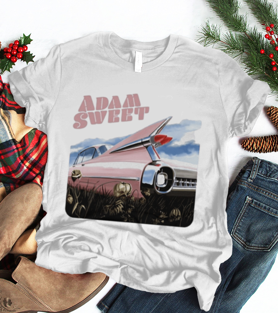 Adam Sweet Pink Cadillac Flowers Nostalgia T-Shirt
