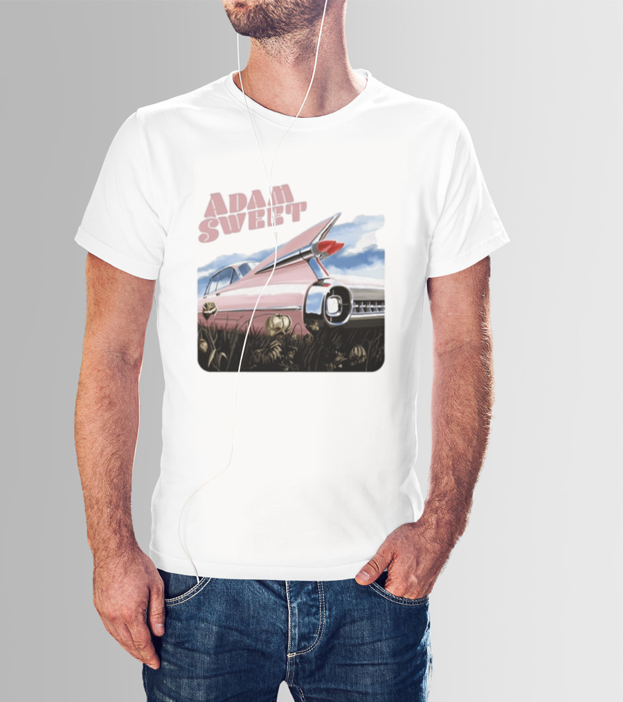 Adam Sweet Pink Cadillac Flowers Nostalgia T-Shirt