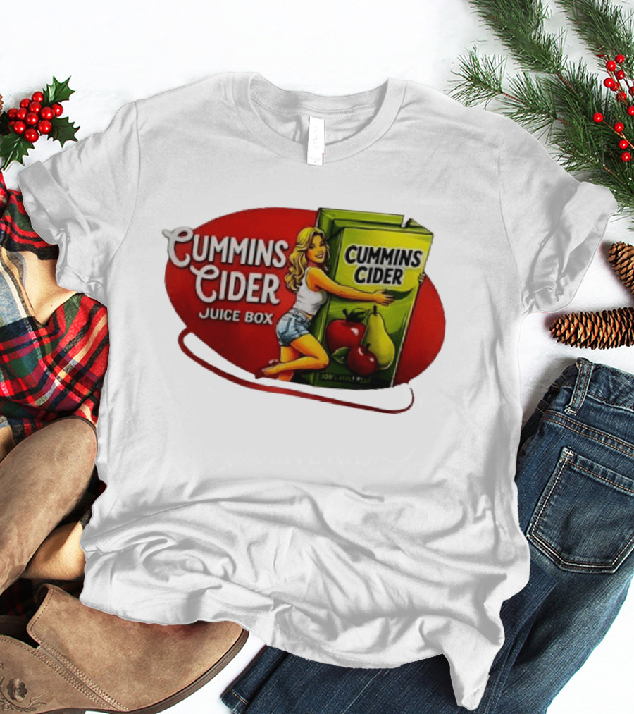 Cummins Cider Juice Box Vintage Style 100% Pear And Apple Drink T-Shirt