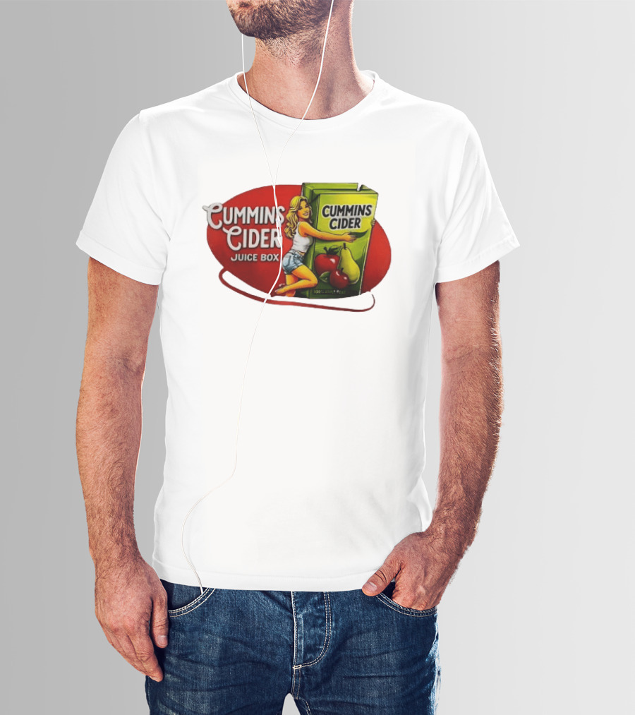 Cummins Cider Juice Box Vintage Style 100% Pear And Apple Drink T-Shirt