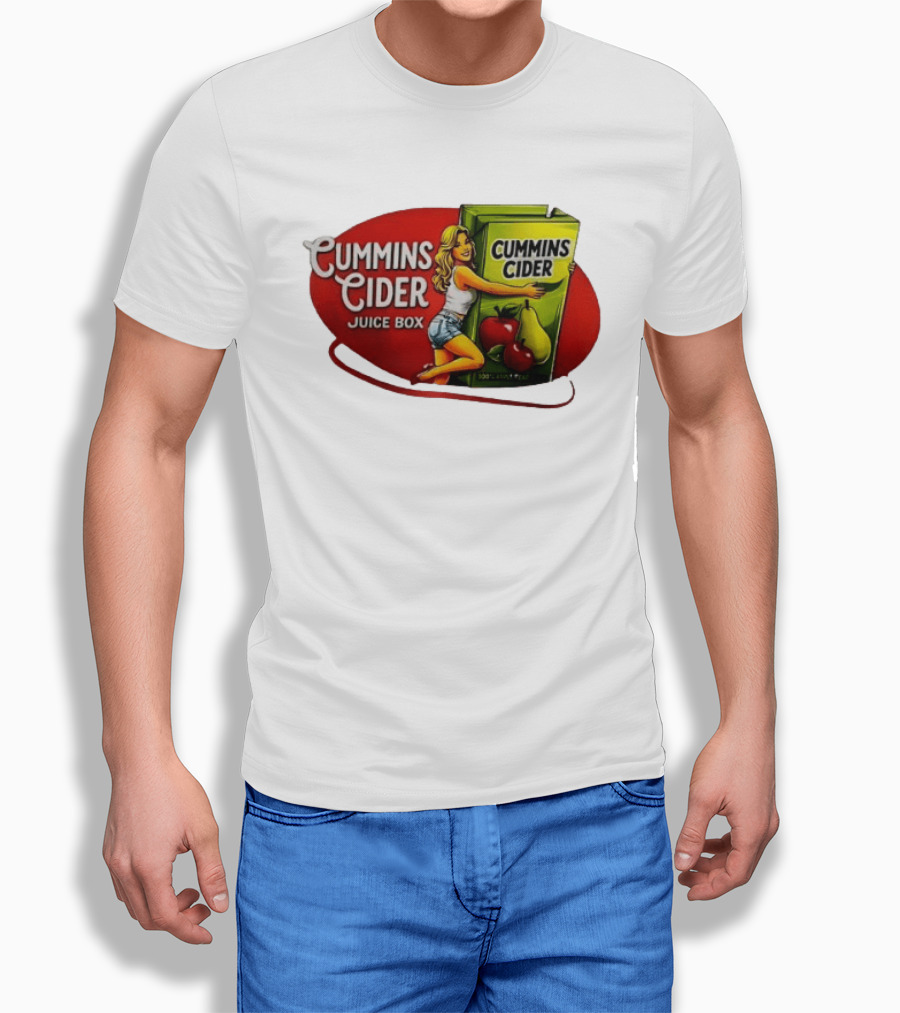 Cummins Cider Juice Box Vintage Style 100% Pear And Apple Drink T-Shirt