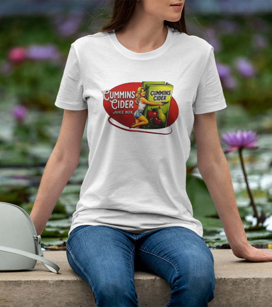 Cummins Cider Juice Box Vintage Style 100% Pear And Apple Drink T-Shirt