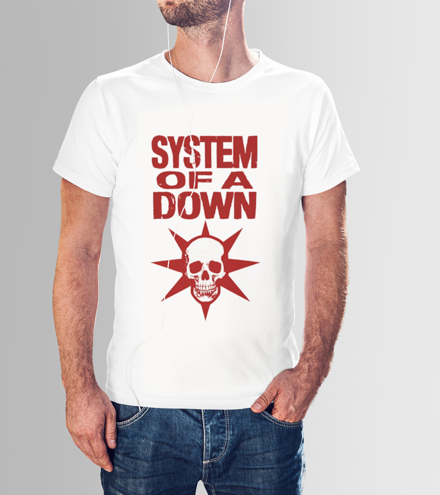 System Of A Down Skull Star Burst T-Shirt