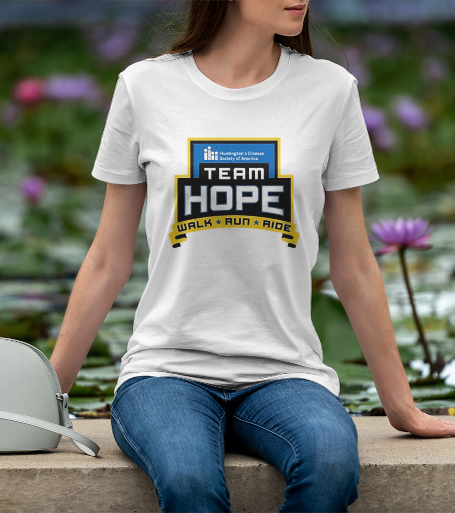 Team Hope Walk Run Ride Huntington's Disease Society Of America T-Shirt