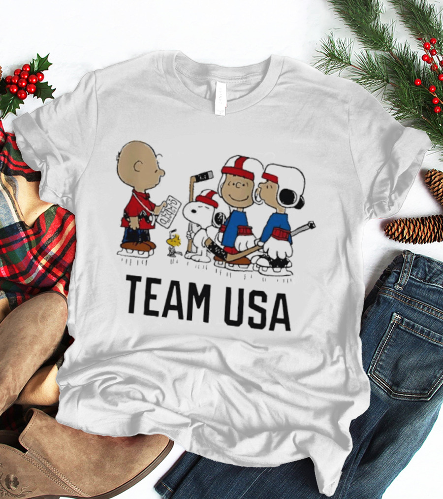 Team USA Peanuts Hockey Outerstuff Collaboration T-Shirt