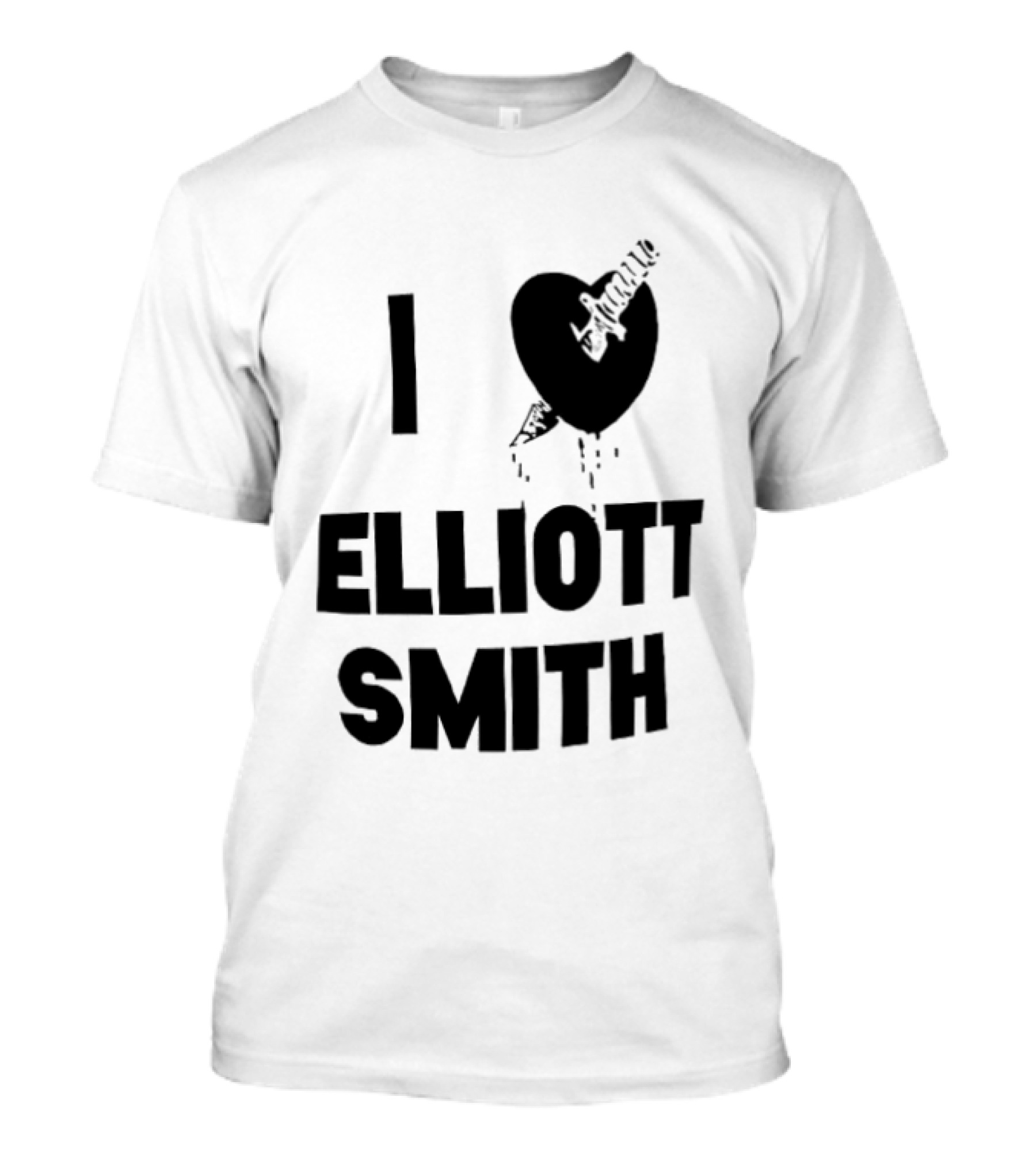 I Heart Elliott Smith Guitar Heart T-Shirt