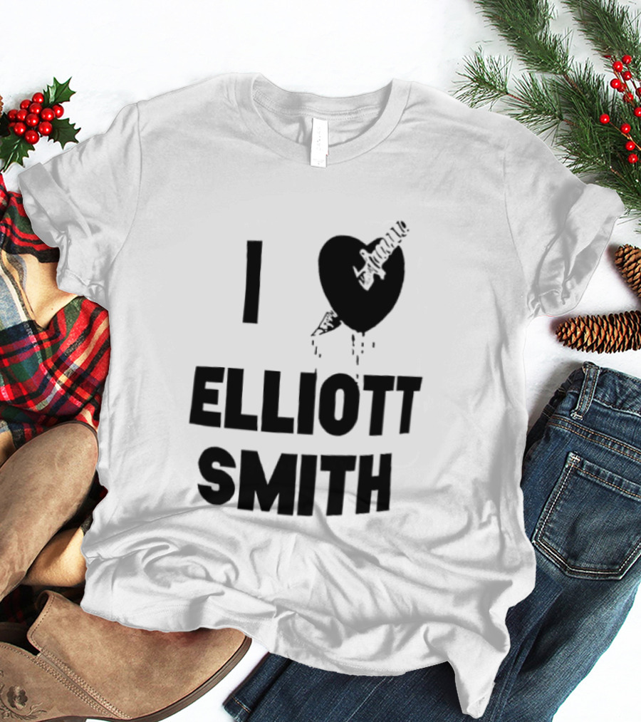 I Heart Elliott Smith Guitar Heart T-Shirt