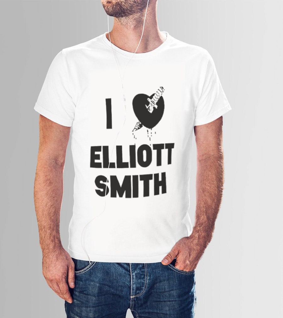 I Heart Elliott Smith Guitar Heart T-Shirt