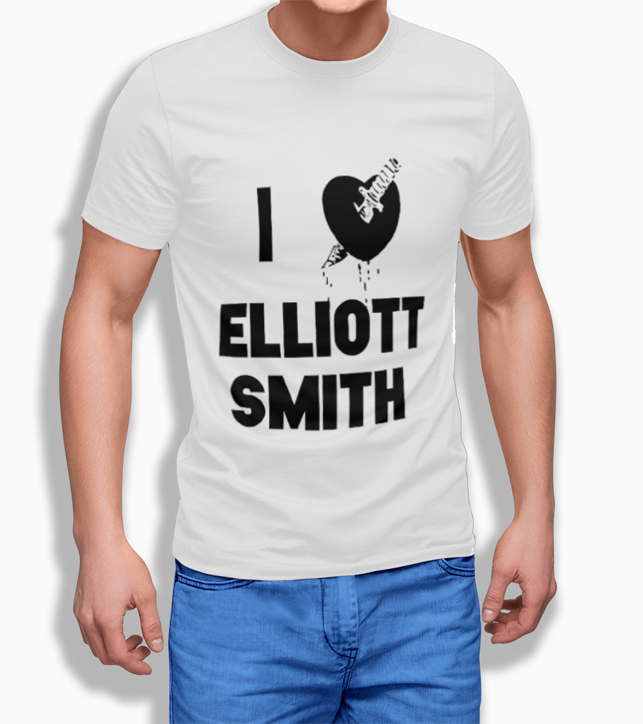 I Heart Elliott Smith Guitar Heart T-Shirt