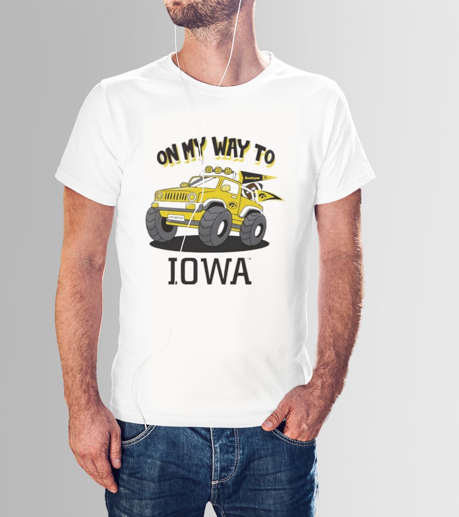 On My Way To Iowa Hawkeyes Monster Truck T-Shirt