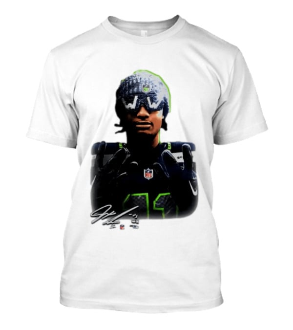 Jaxon Smith Njigba Seattle Seahawks Beanie Bling WW Sunglasses NFL Player Signature T-Shirt