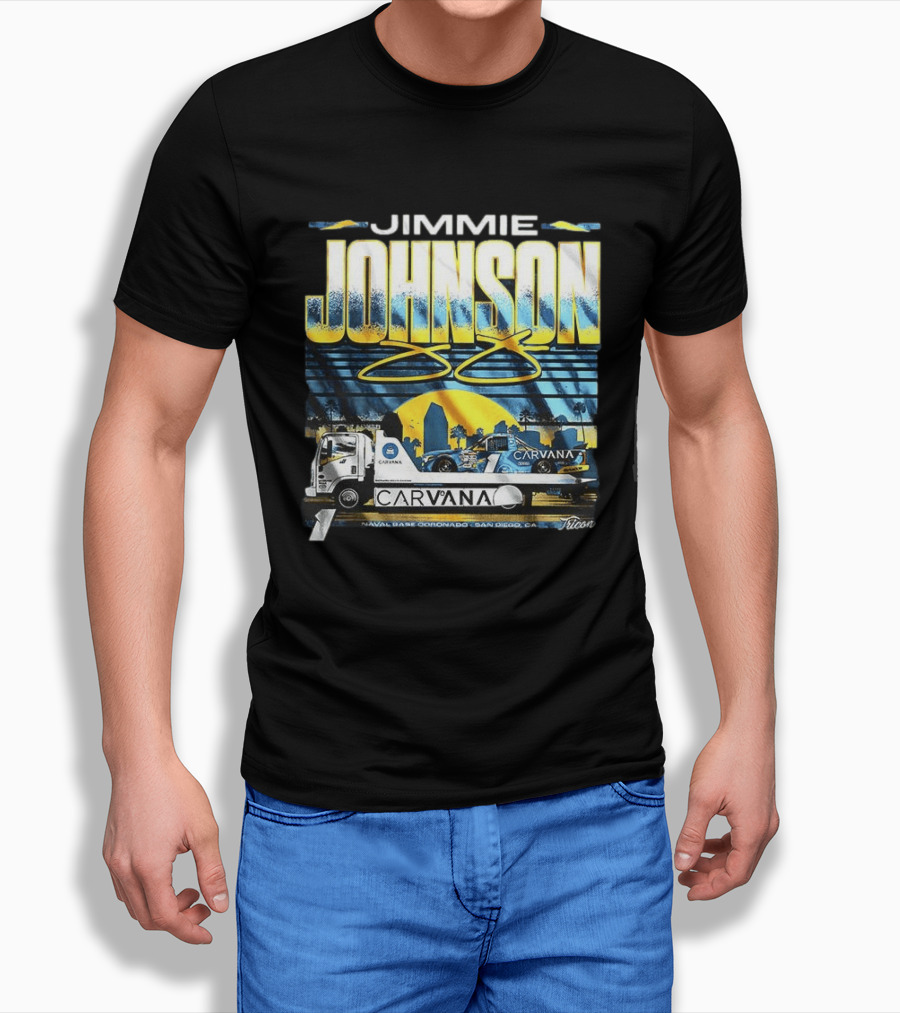 Jimmie Johnson Carvana San Diego Navy Base Coronado 48 Racing Truck T-Shirt