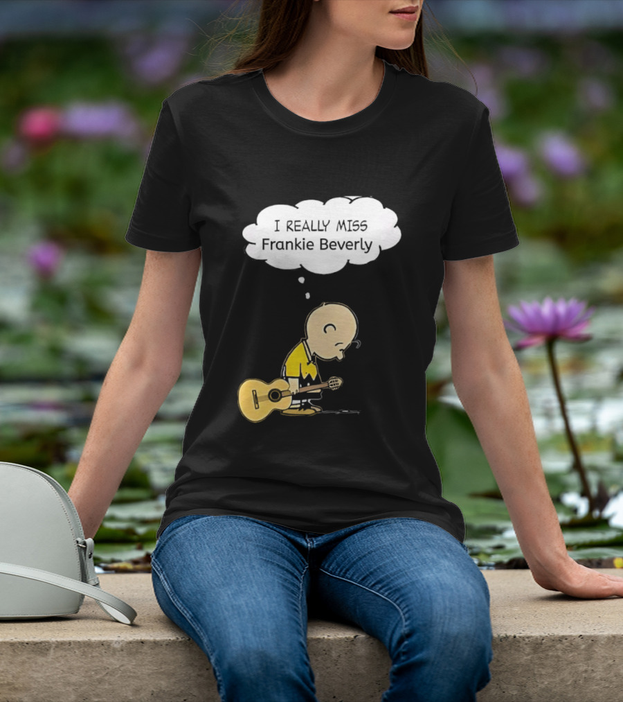 Charlie Brown I Really Miss Frankie Beverly Guitar Player T-Shirt