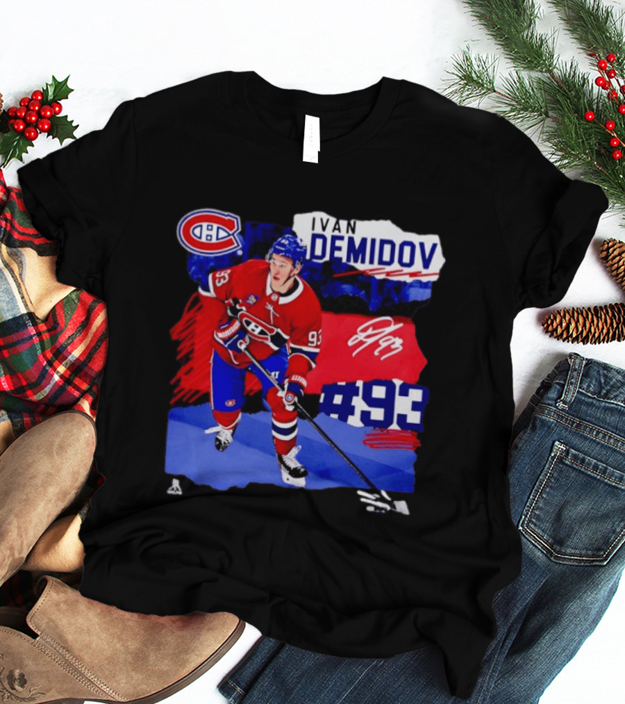 Montreal Canadiens Ivan Demidov #93 Fresh Ice Hockey Player T-Shirt