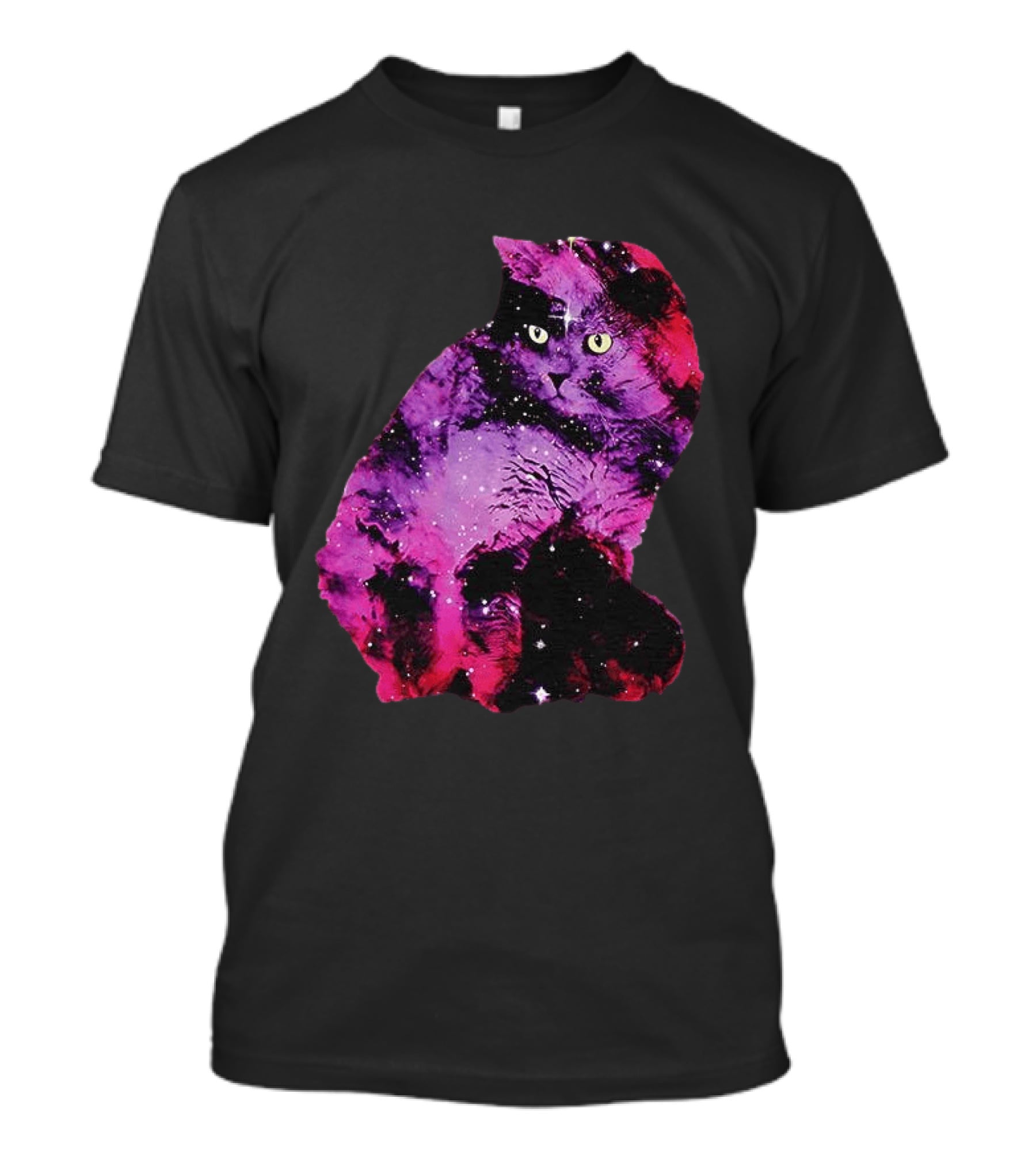 Galaxy Cat Joey Rooney Purple Nebula Cosmic T-Shirt