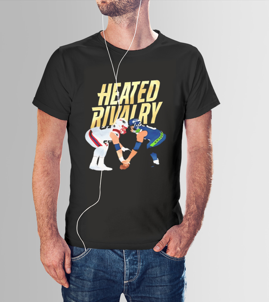 New England Patriots Vs Seattle Seahawks Heated Rivalry Football Players T-Shirt