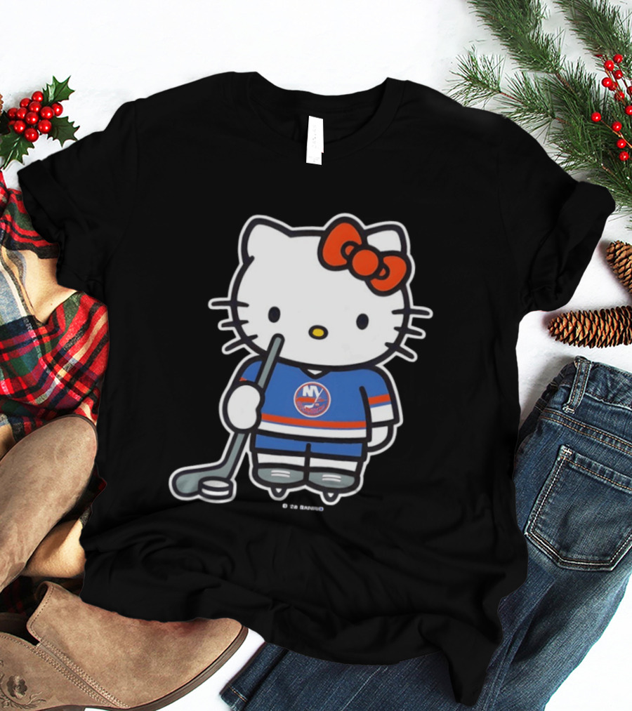 Hello Kitty X New York Islanders Hockey Player NHL 2026 T-Shirt