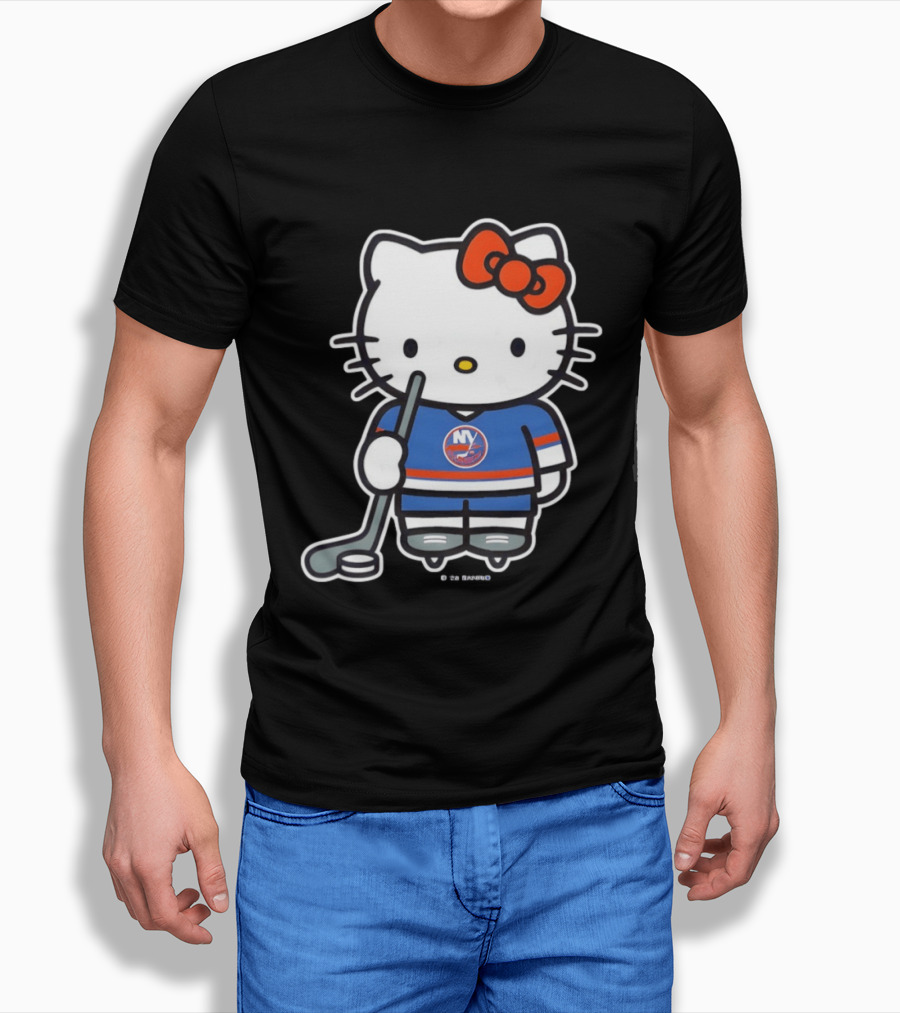 Hello Kitty X New York Islanders Hockey Player NHL 2026 T-Shirt