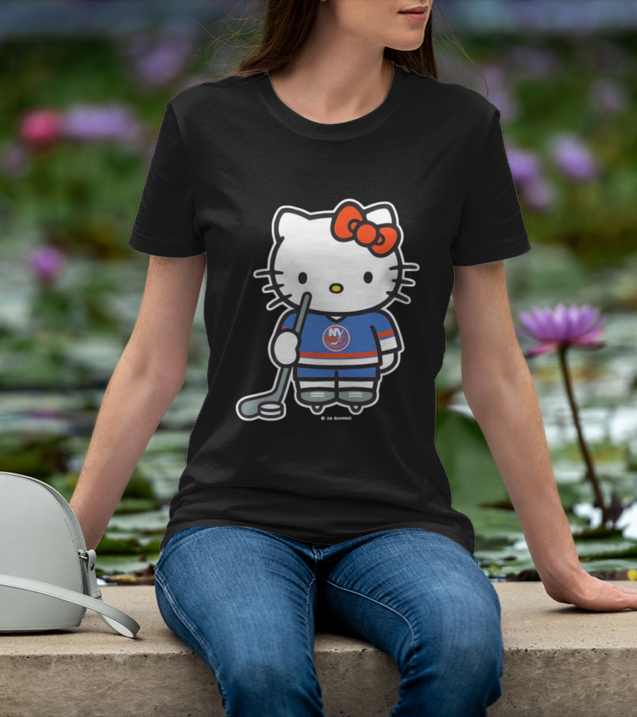 Hello Kitty X New York Islanders Hockey Player NHL 2026 T-Shirt