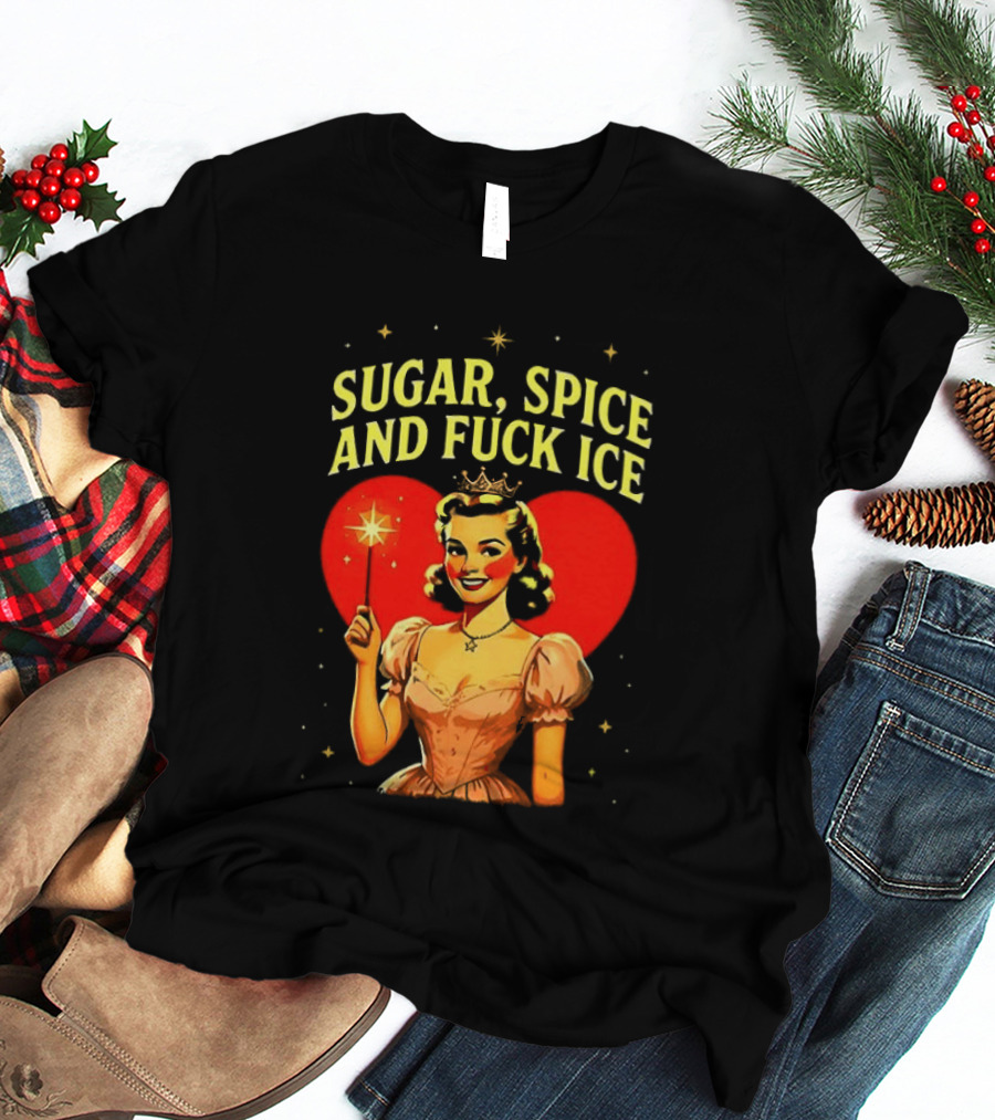 Sugar Spice And Fuck ICE Fairy Heart Caricature T-Shirt