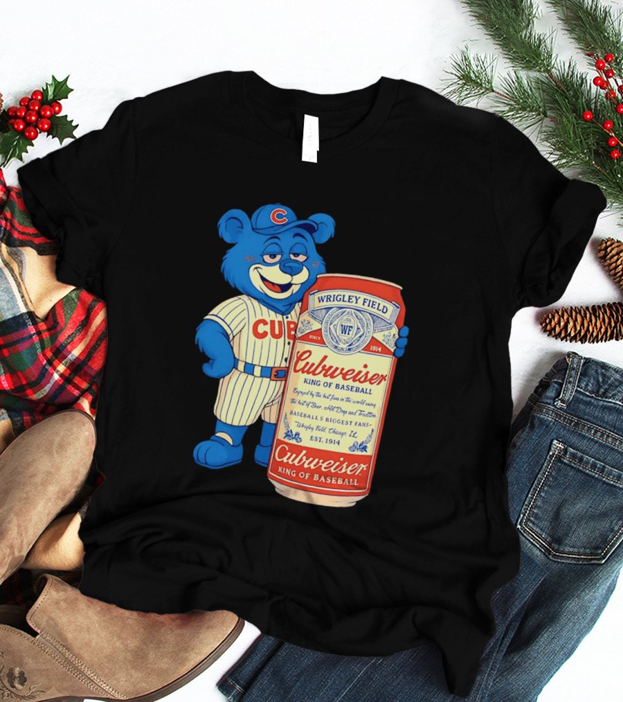Cubs Wrigley Field Cubweiser King Of Baseball 1914 Bear Fans T-Shirt