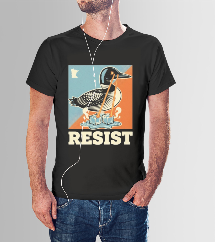 Resist Minneapolis Loon Ice Protest Minnesota T-Shirt