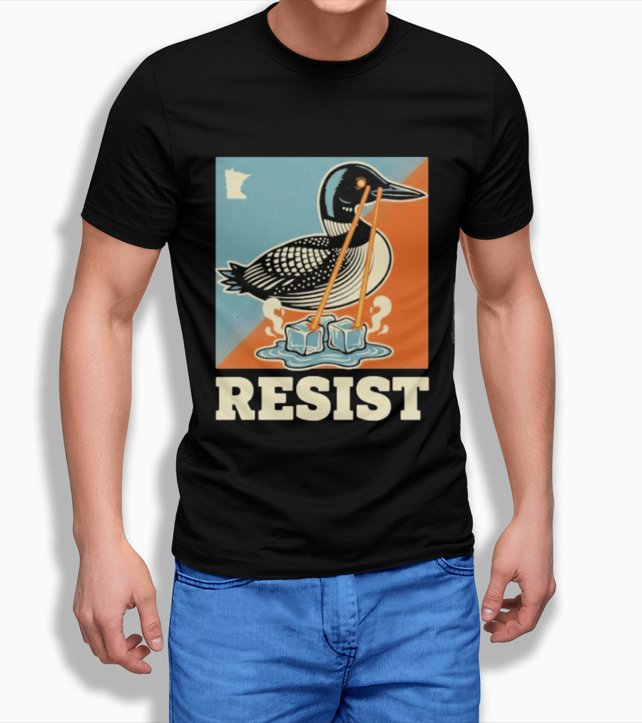 Resist Minneapolis Loon Ice Protest Minnesota T-Shirt