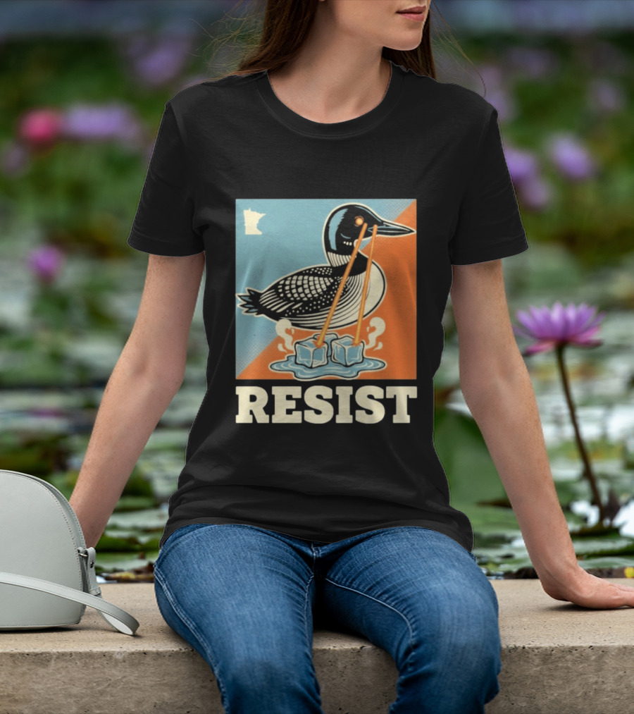 Resist Minneapolis Loon Ice Protest Minnesota T-Shirt