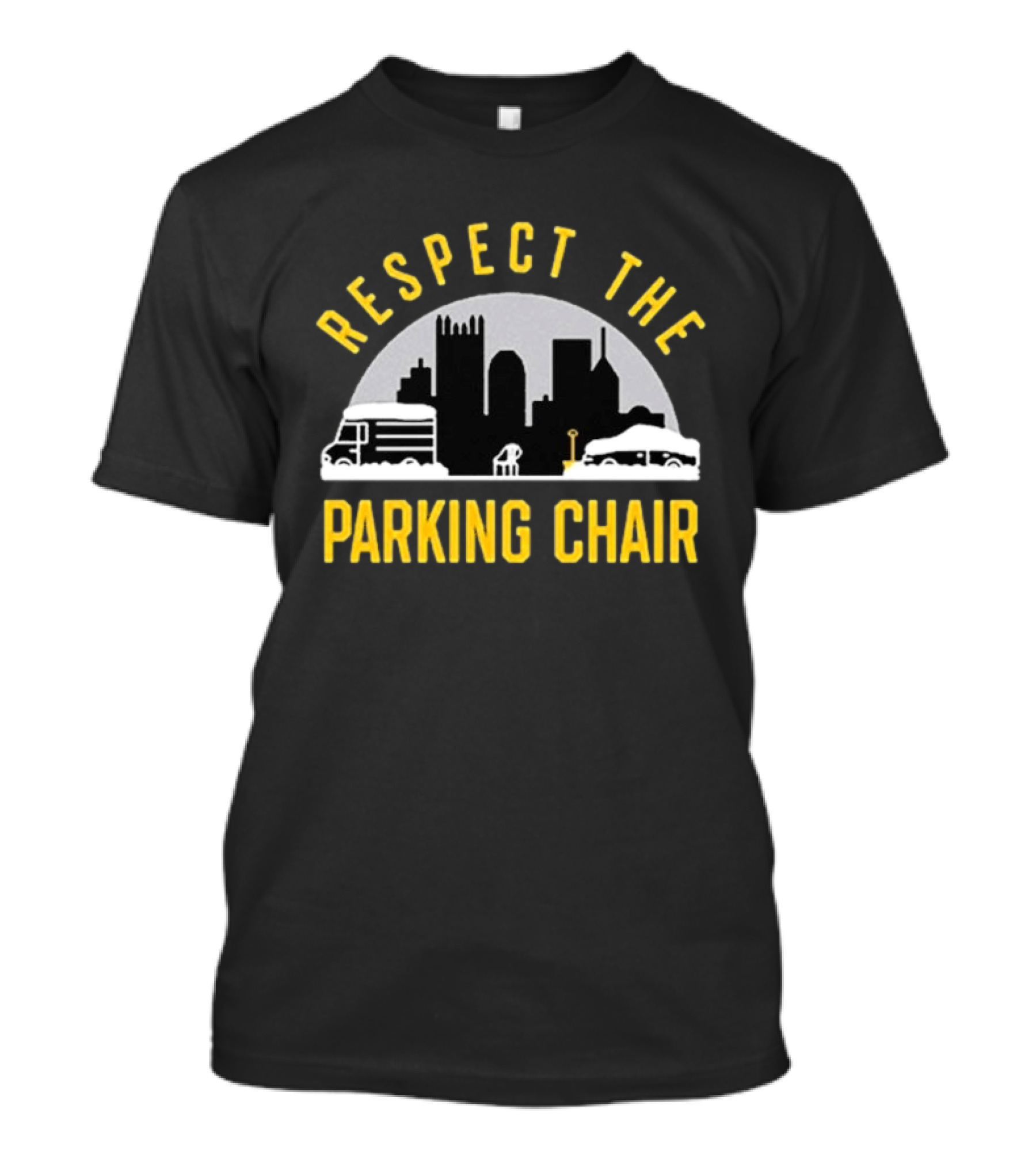 Respect The Parking Chair Pittsburgh Skyline Tradition T-Shirt
