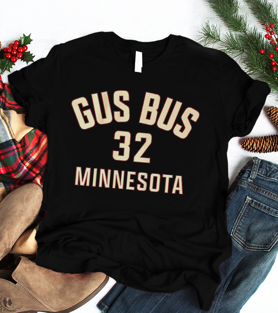 Gus Bus 32 Minnesota Wild Filip Gustavsson Name And Number Hockey T-Shirt